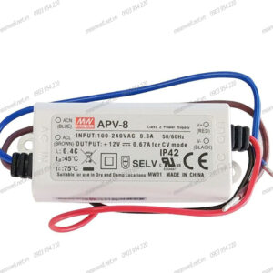 Nguồn LED Driver APV-8-12 Meanwell (8.04W 12V 0.67A)