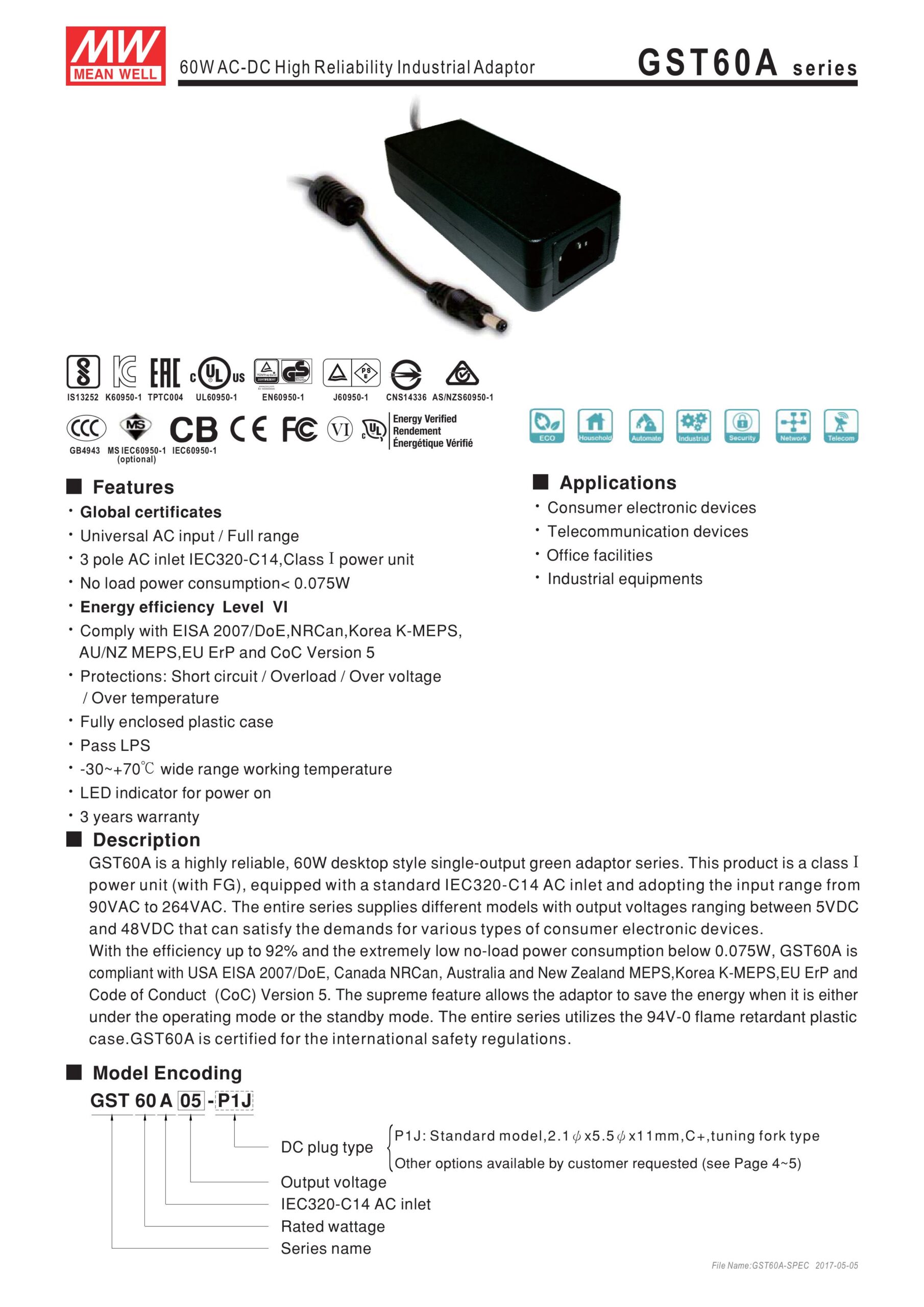 Adaptor Meanwell