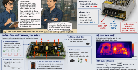 Tại Sao Công Suất Đầu Vào Bộ Nguồn Lớn Hơn Đầu Ra?