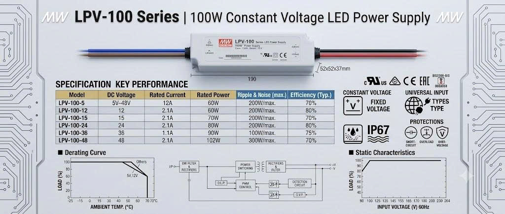 Nguồn Meanwell LPV 100 48